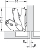 Петля полунакладная  310SM 155град 48/6 мм, без SC крепл. шуруп, никелир